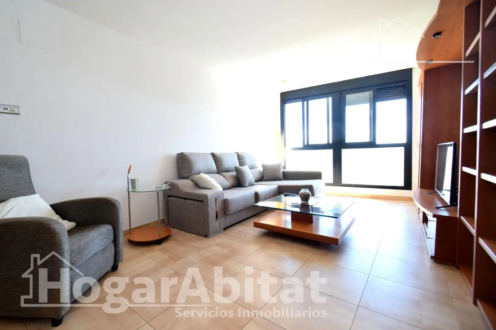 Sala d'estar de Pis en venda en Castellón de la Plana / Castelló de la Plana amb Aire condicionat, Calefacció i Moblat