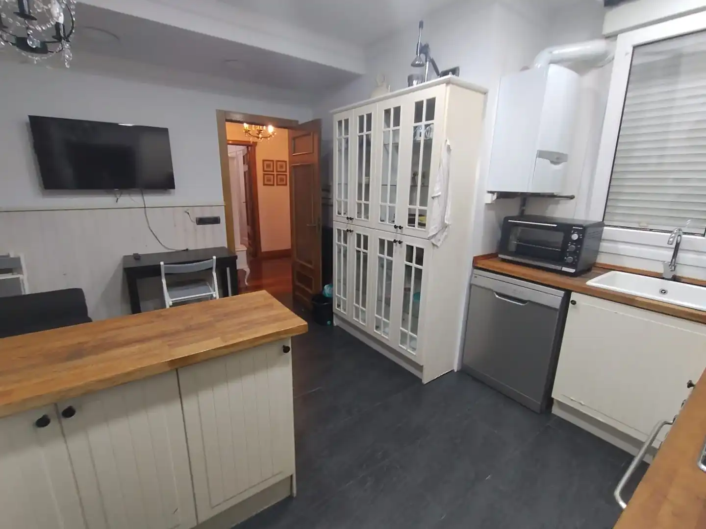 Kitchen of Flat for rent in Bilbao   with Heating, Parquet flooring and Furnished