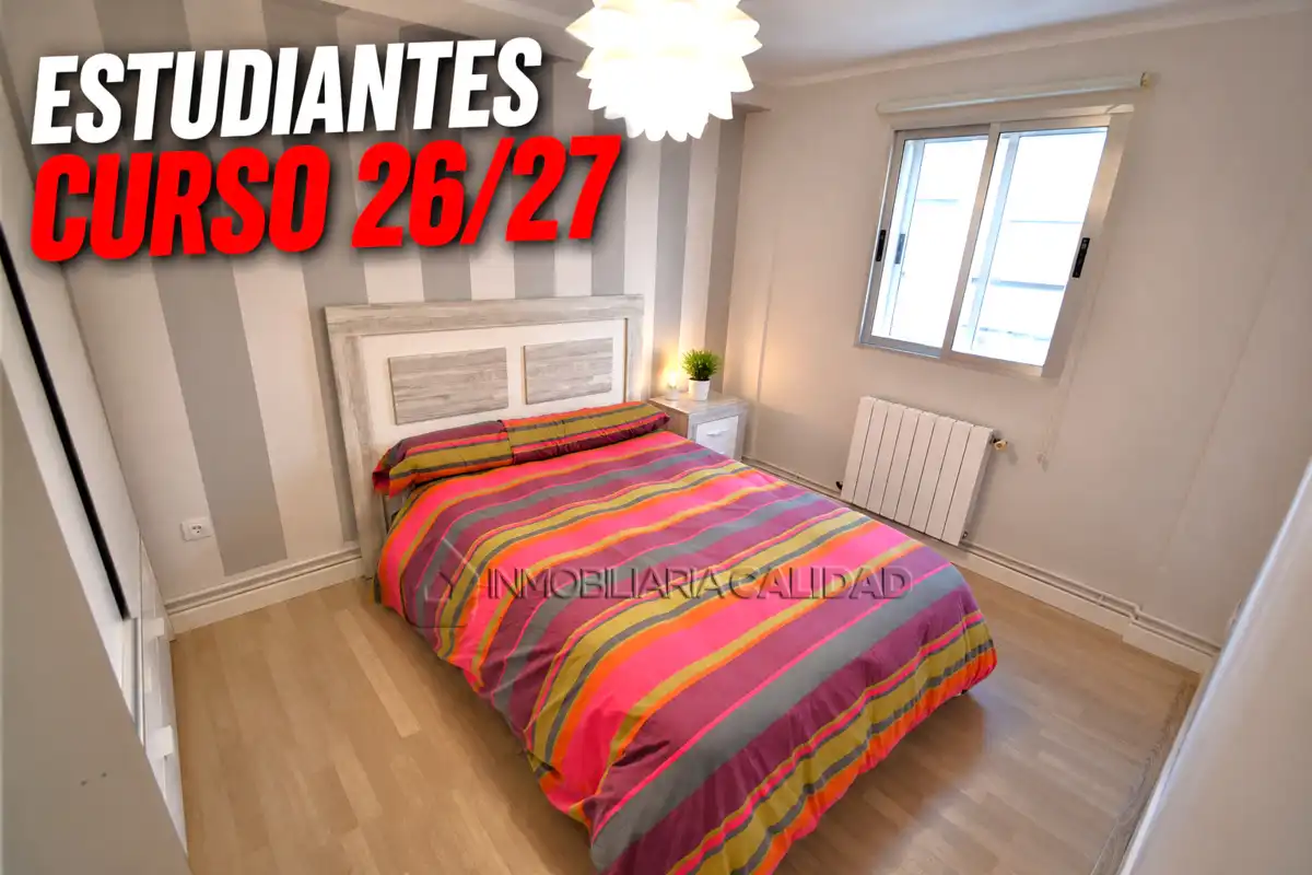 Schlafzimmer von Wohnung zur Miete in Burgos mit Heizung und Möbliert