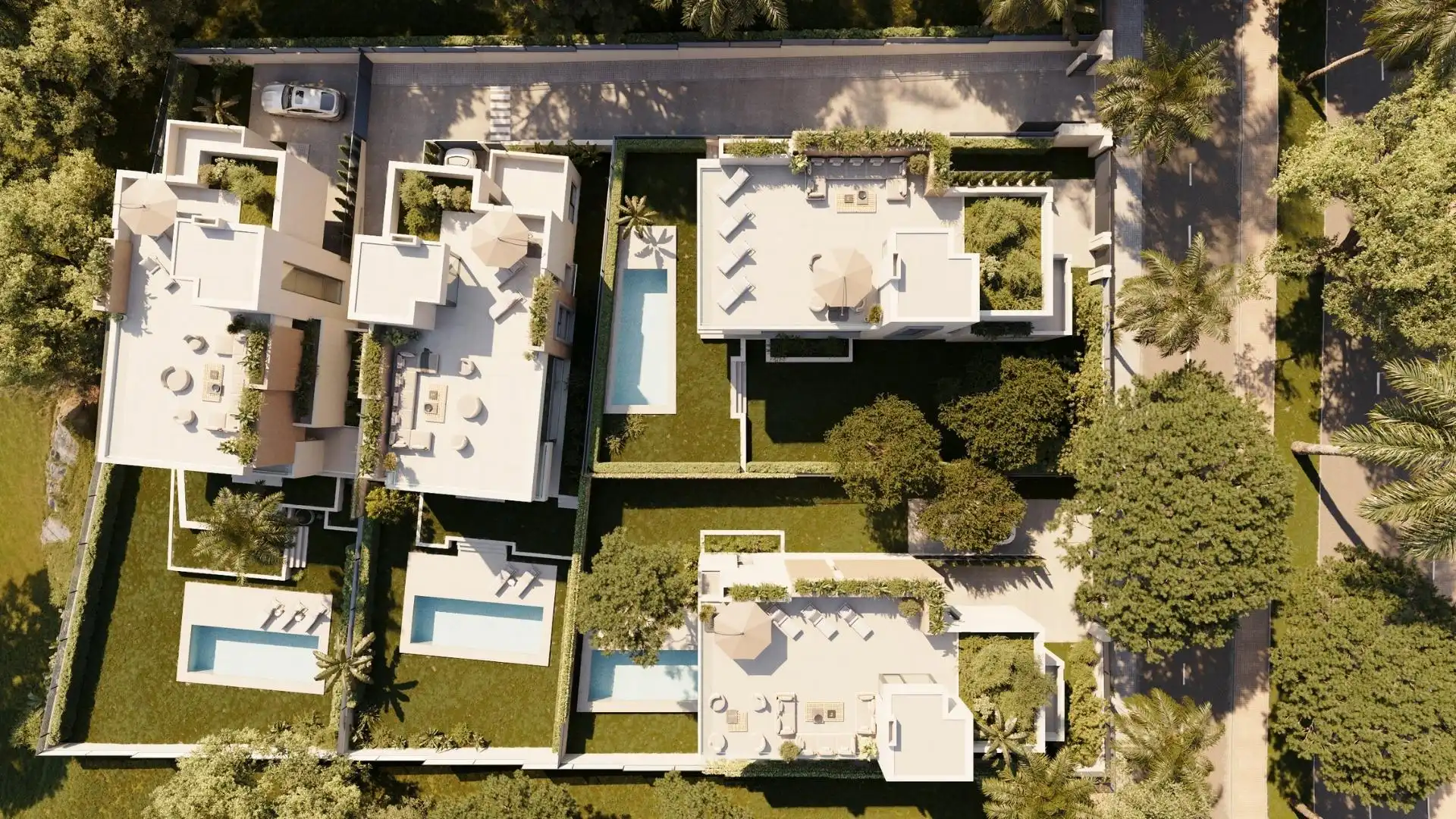 Garden of Houses for sale in Marbella  with Air Conditioner, Heating and Private garden