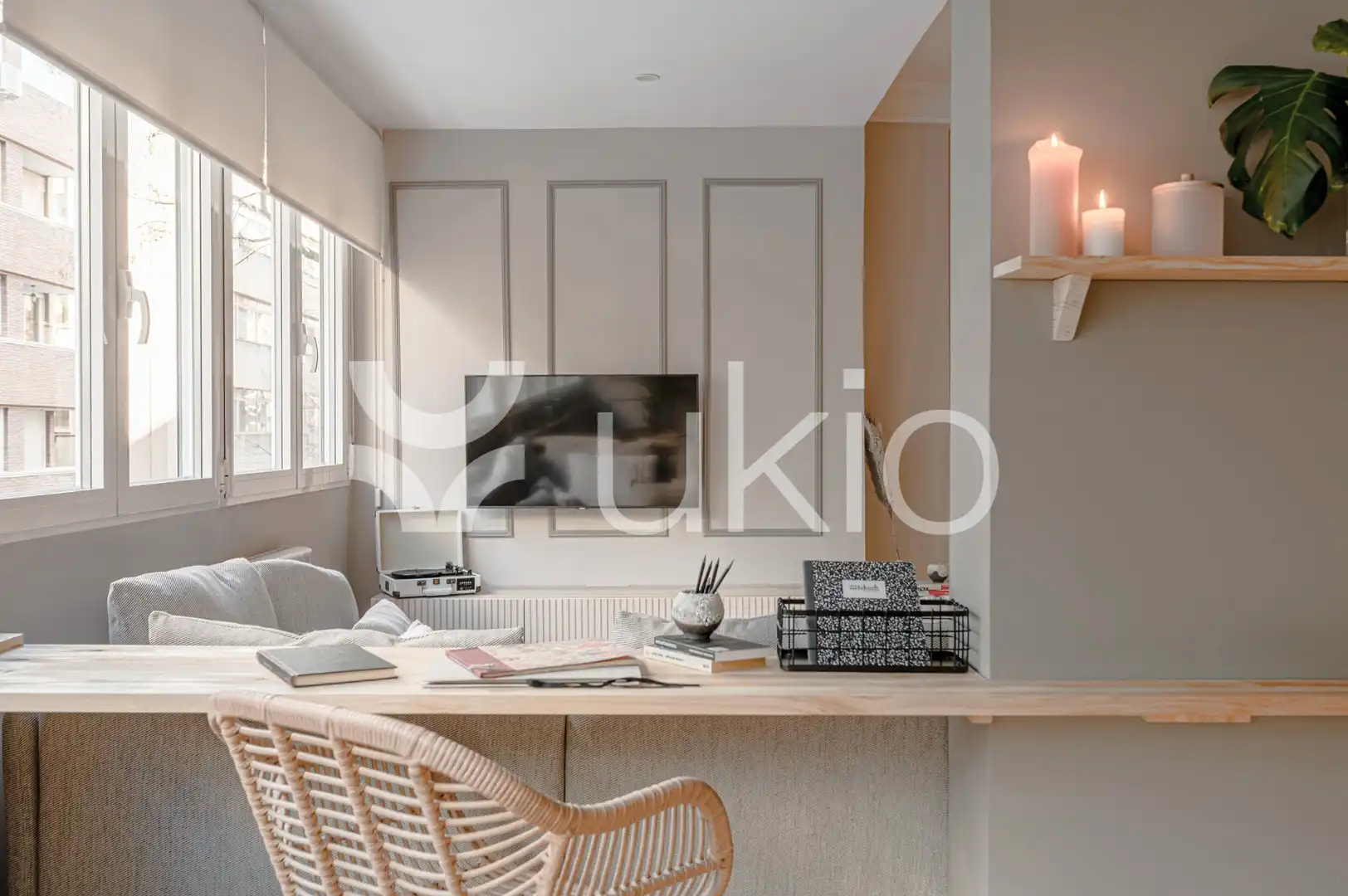Sala d'estar de Apartament de lloguer en Madrid amb Aire condicionat, Calefacció i Moblat