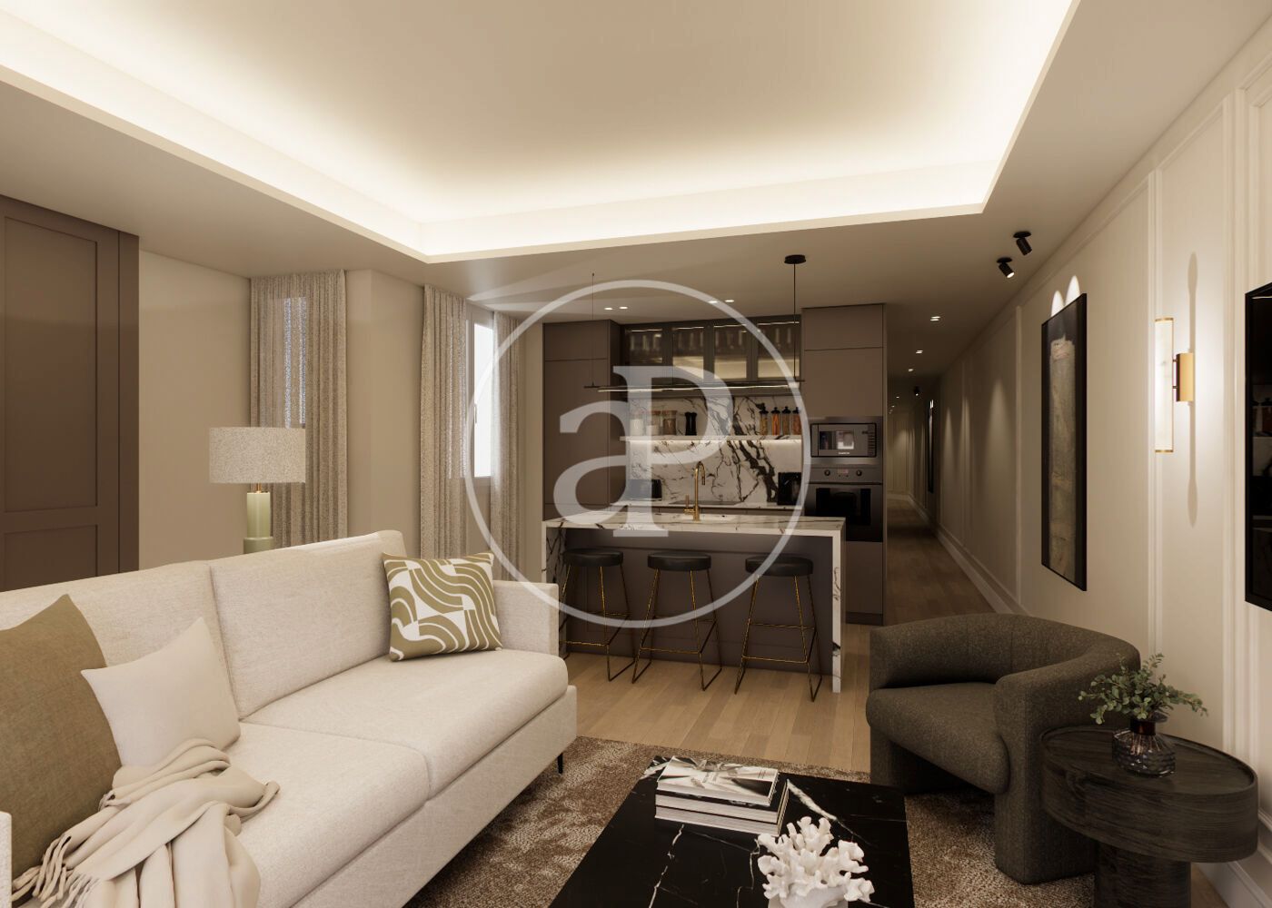 Living room of Flat for sale in  Madrid Capital  with Air Conditioner, Heating and Terrace