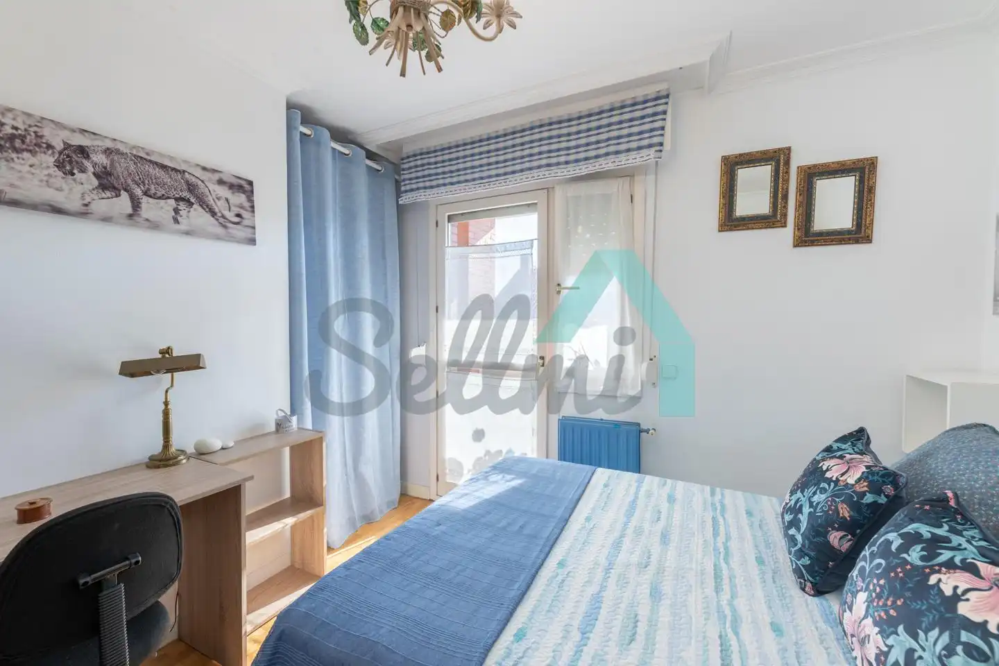 Schlafzimmer von Wohnung zur untervermieten in Siero mit Heizung, Privatgarten und Parkett