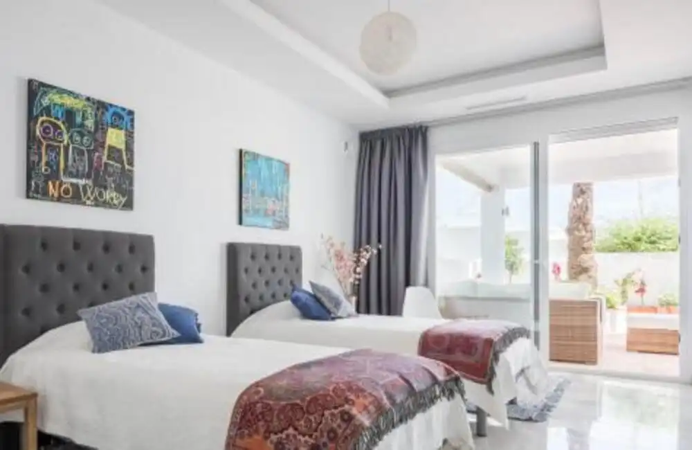 Bedroom of Apartments for rent in Marbella  with Private garden, Terrace and Swimming Pool