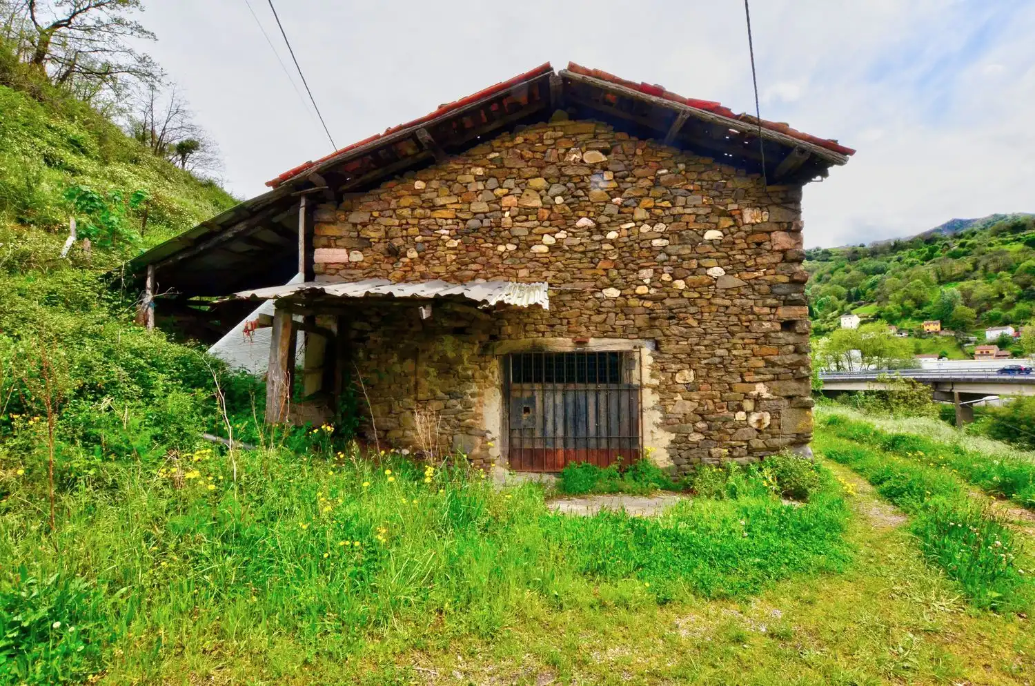 Vista exterior de Casa o chalet en venta en Mieres (Asturias) con Piscina