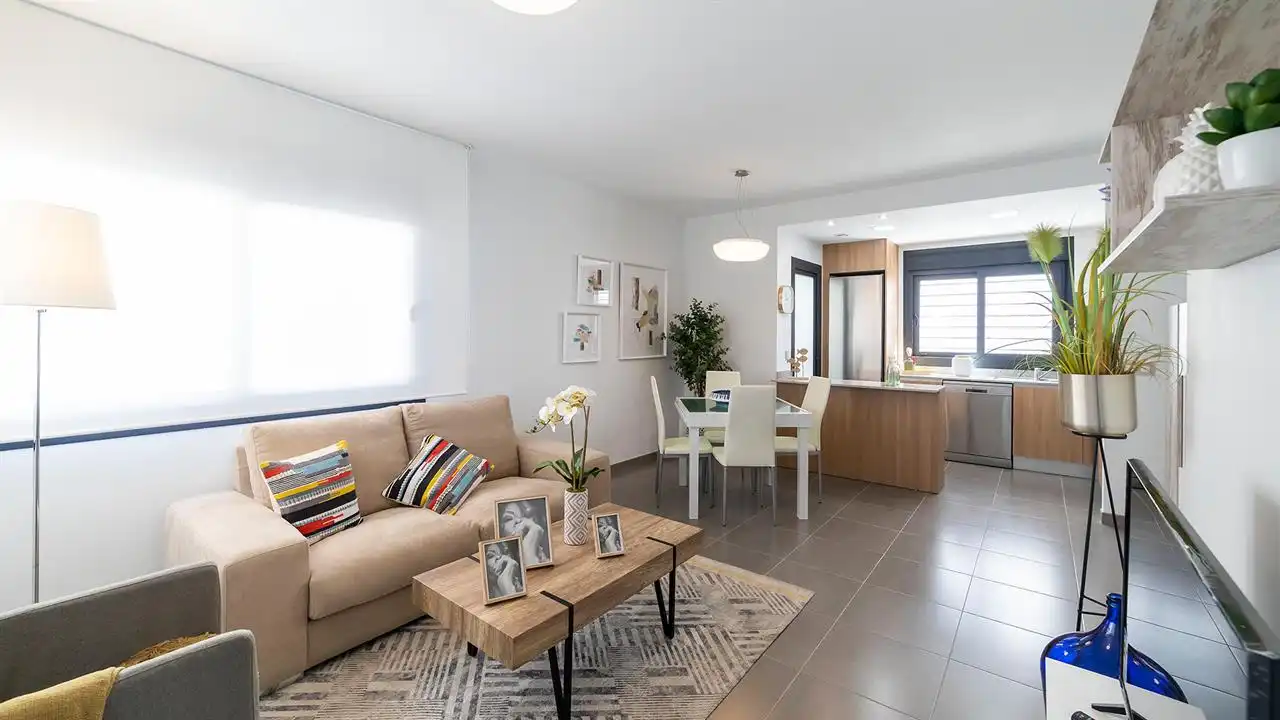 Living room of Detached homes for sale in Aspe  with Air Conditioner, Private garden and Swimming Pool