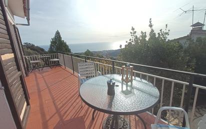Terrassa de Casa o xalet en venda en Pineda de Mar amb Jardí privat, Traster i Piscina