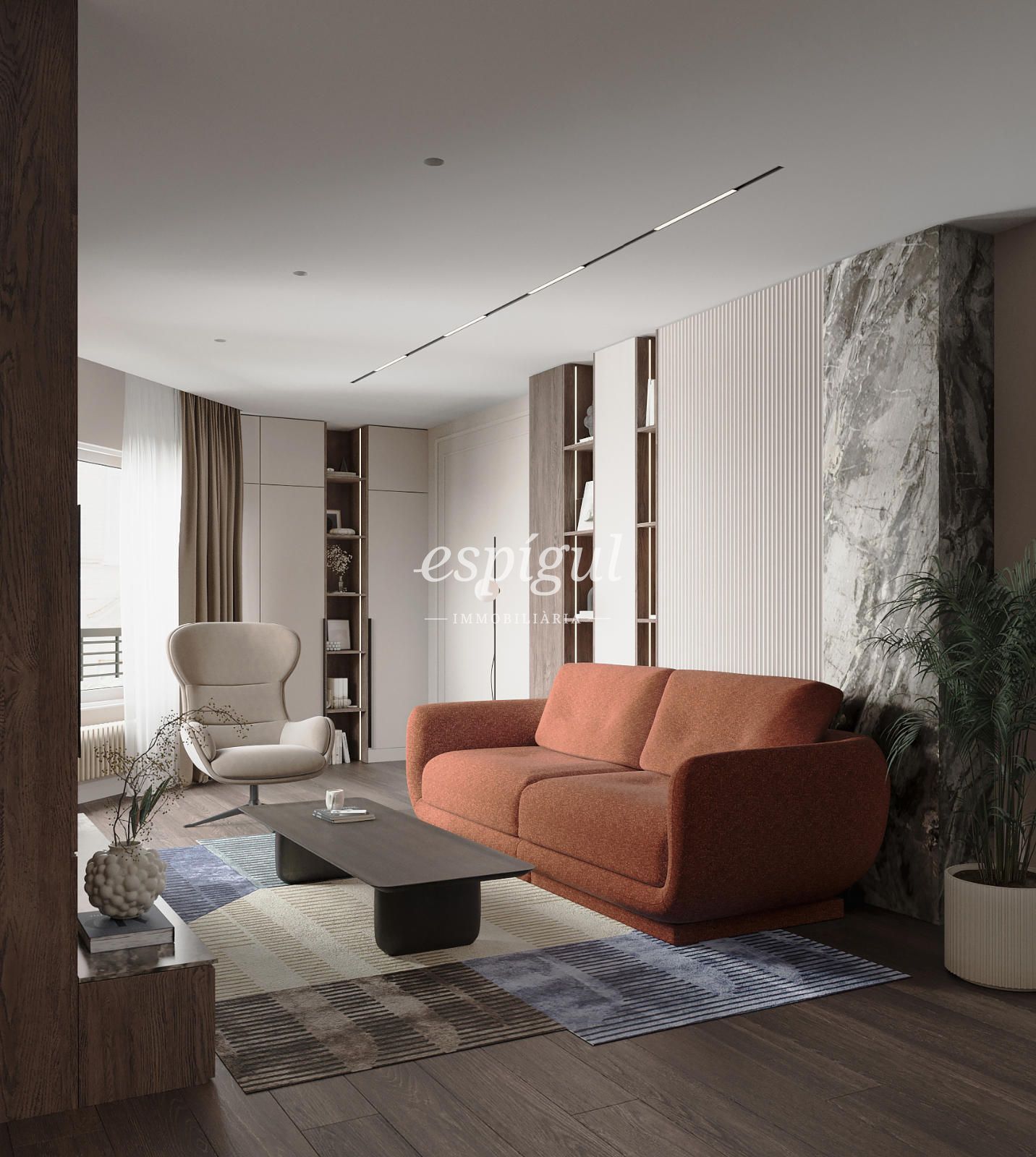 Living room of Flat for sale in  Barcelona Capital  with Air Conditioner, Heating and Parquet flooring