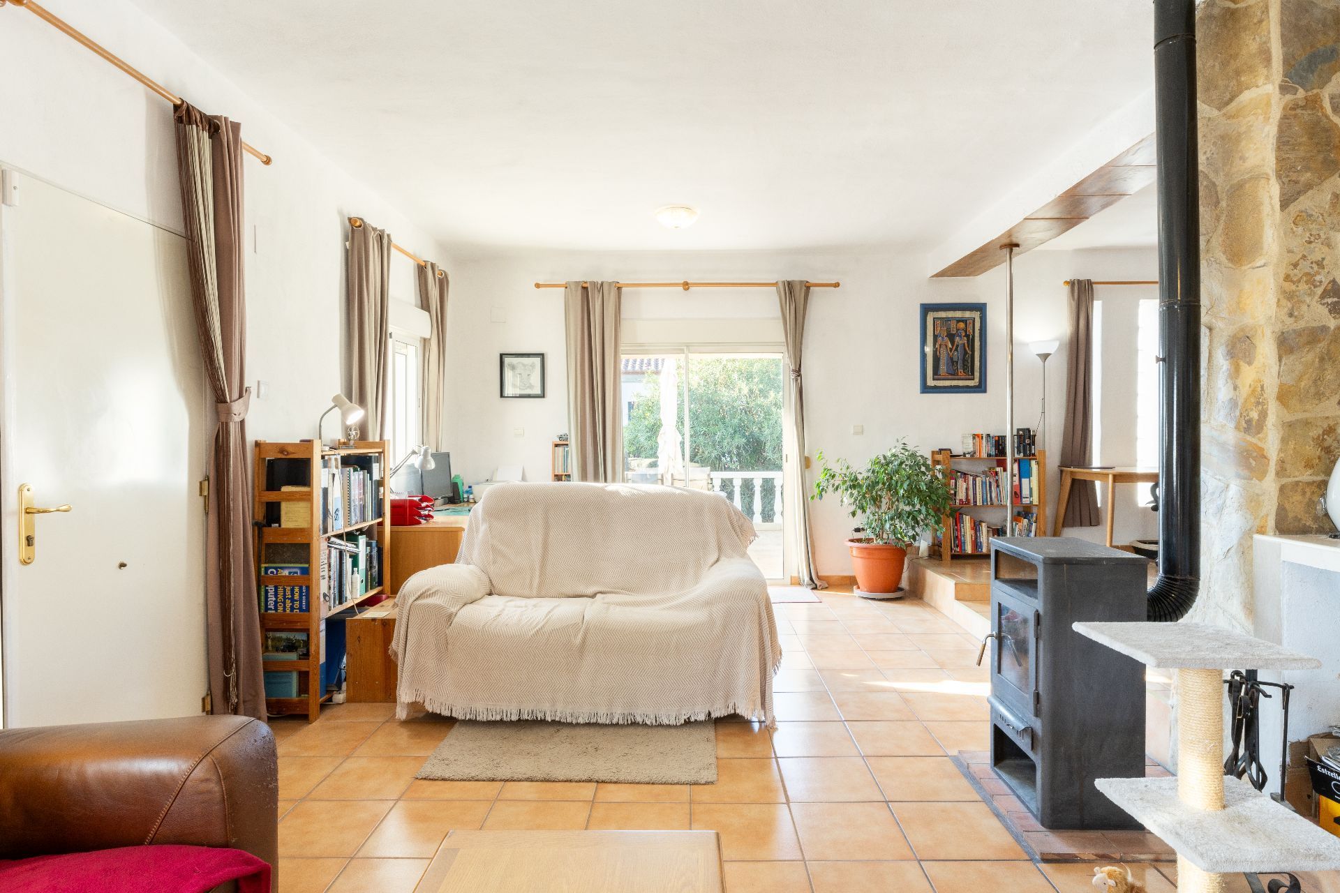 Sala d'estar de Casa o xalet en venda en Palma de Gandia amb Aire condicionat, Jardí privat i Terrassa