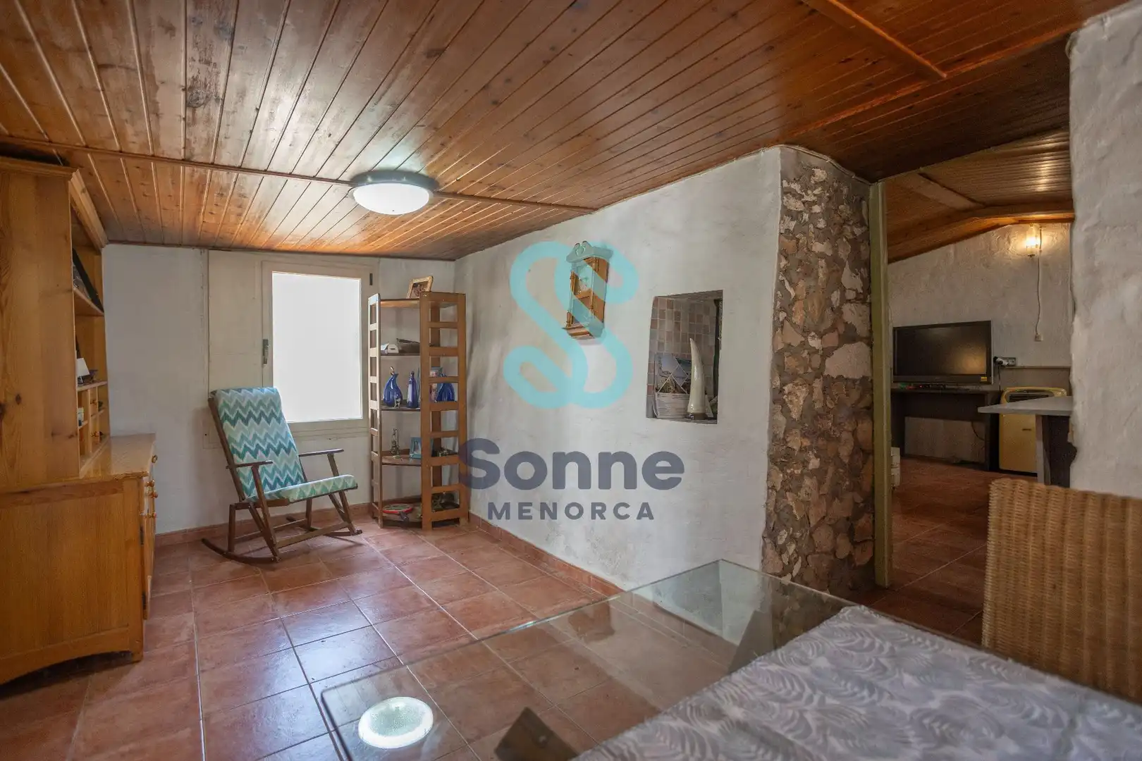 Sala d'estar de Casa o xalet en venda en Ferreries amb Jardí privat, Terrassa i Piscina