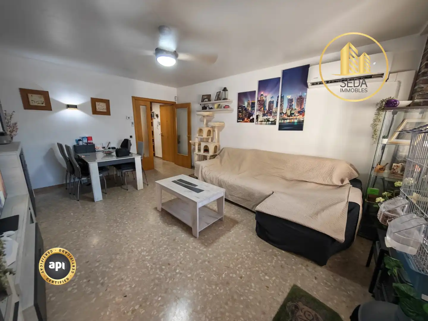 Wohnzimmer von Erdgeschoss zum Verkauf in Sant Celoni mit Klimaanlage, Heizung und Terrasse