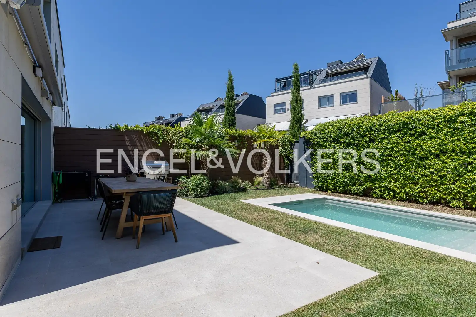Terrace of Detached homes for rent in Boadilla del Monte  with Air Conditioner, Heating and Private garden