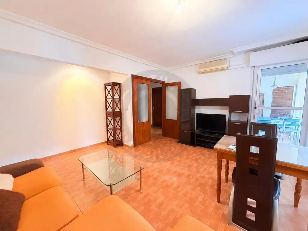 Living room of Flat for sale in Cáceres  with Air Conditioner, Terrace and Furnished