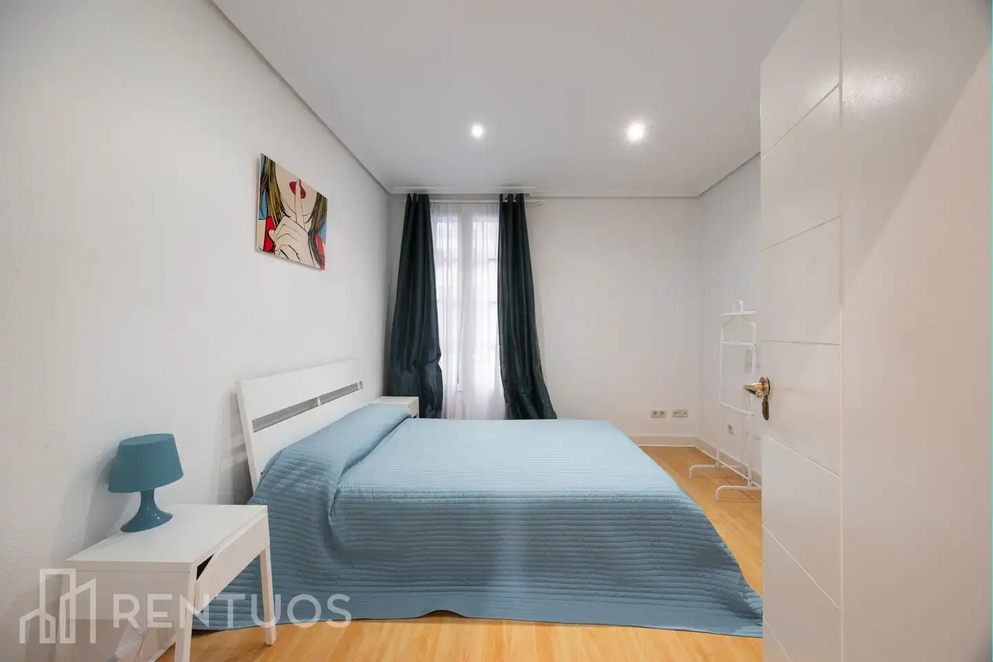 Schlafzimmer von Erdgeschoss zur Miete in Madrid mit Heizung und Möbliert