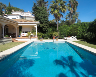 Swimming pool of House or chalet for sale in Benahavís  with Air Conditioner, Heating and Private garden
