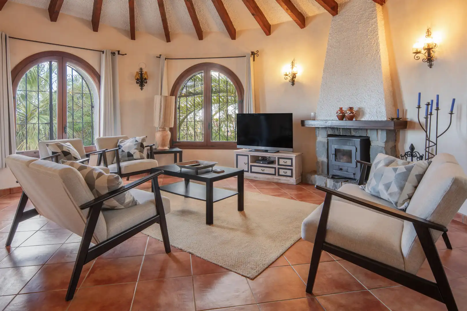 Sala d'estar de Casa o xalet en venda en Jávea / Xàbia amb Aire condicionat, Jardí privat i Terrassa