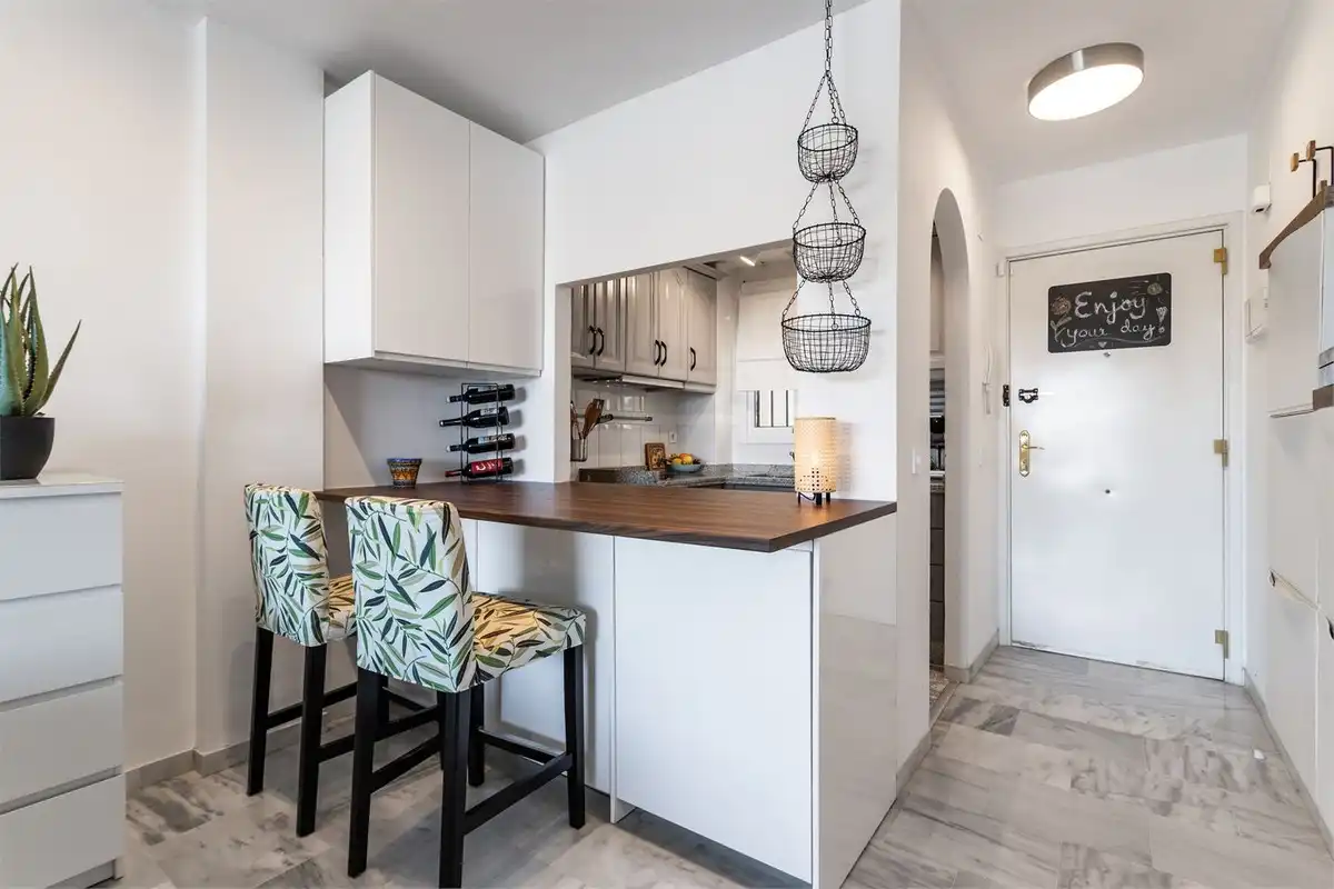 Cocina de Apartamento en venta en Mijas con Aire acondicionado, Calefacción y Terraza