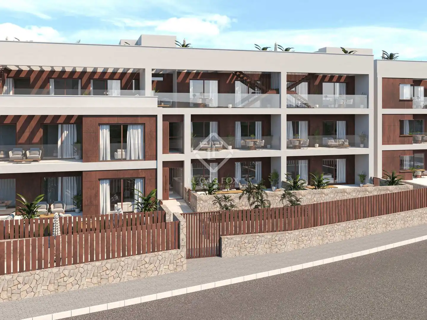 Außenansicht von Wohnung zum Verkauf in Santa Eulària des Riu mit Klimaanlage, Terrasse und Abstellraum