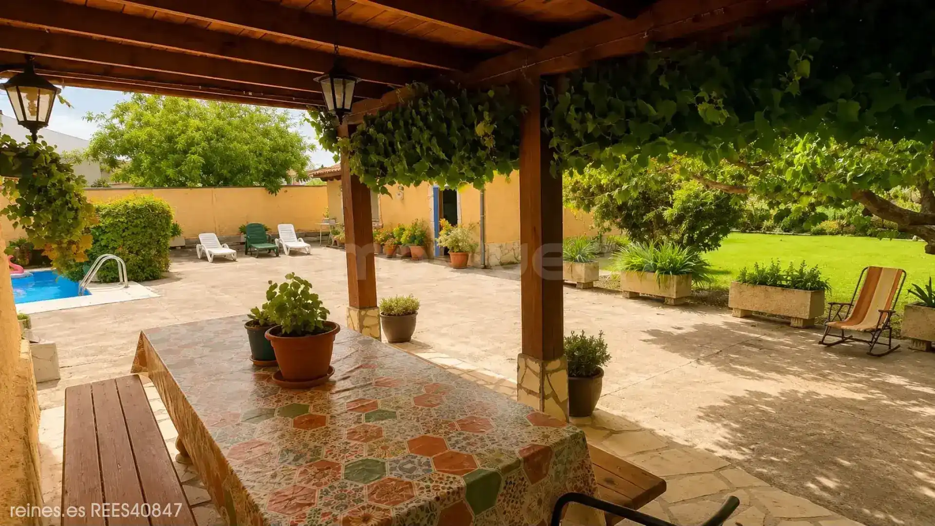 Terrassa de Casa o xalet en venda en San Mateo de Gállego amb Calefacció, Jardí privat i Terrassa
