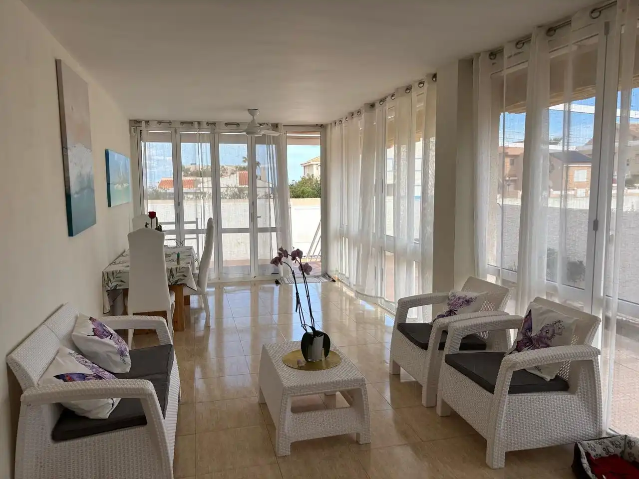Sala de estar de Casa o chalet en venta en La Manga del Mar Menor con Aire acondicionado, Calefacción y Jardín privado