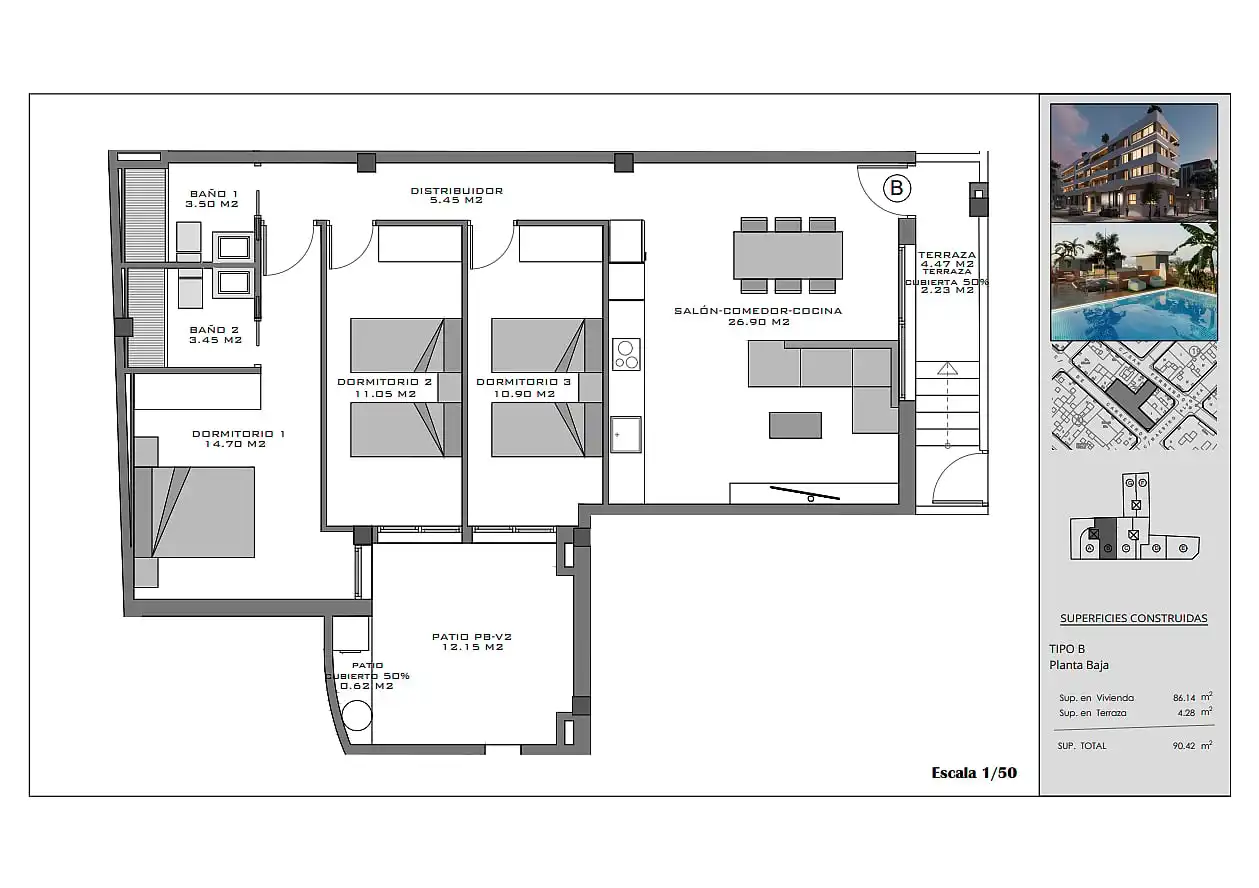 Apartament amb terrassa en venda a Santa Pola ciudad, imagen 13