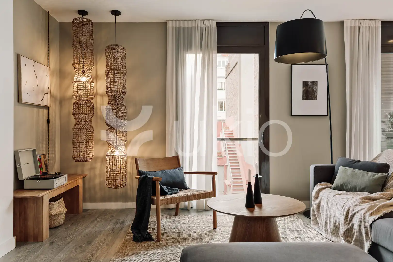 Sala d'estar de Apartament de lloguer en Barcelona amb Aire condicionat, Calefacció i Moblat