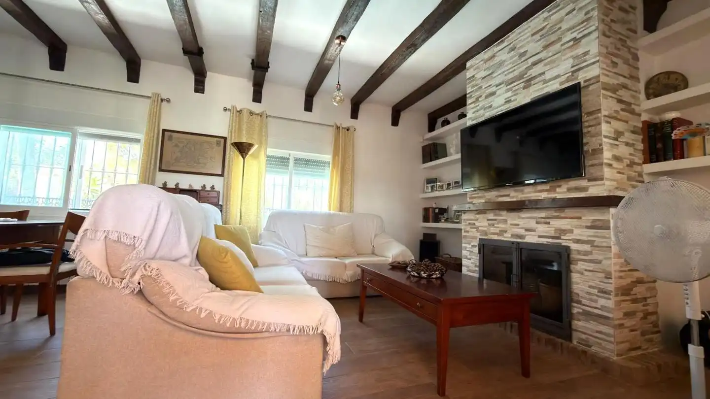 Sala de estar de Finca rústica en venta en Badajoz con Jardín privado y Piscina