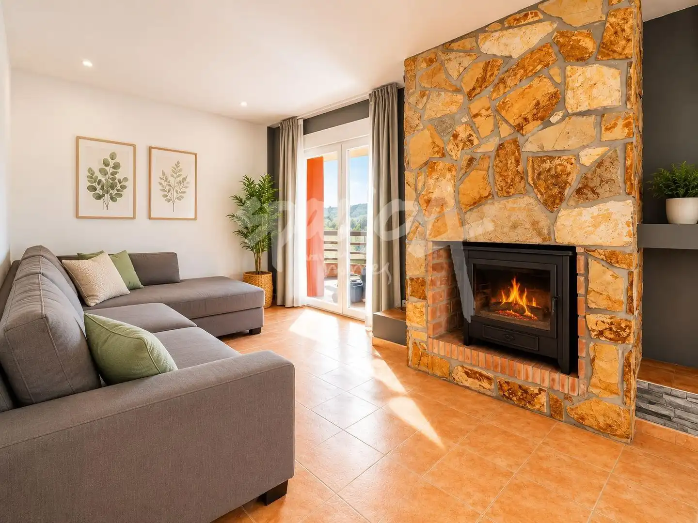 Living room of Houses for sale in Robledo de Chavela  with Heating, Private garden and Terrace