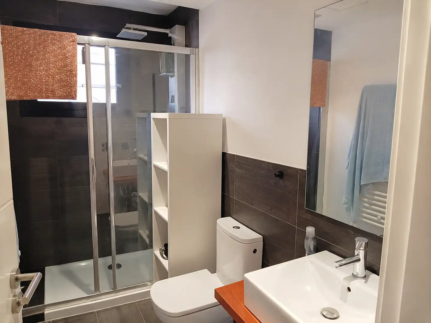 Bathroom of Flat for rent in Madrid  with Private garden, Furnished and Community pool