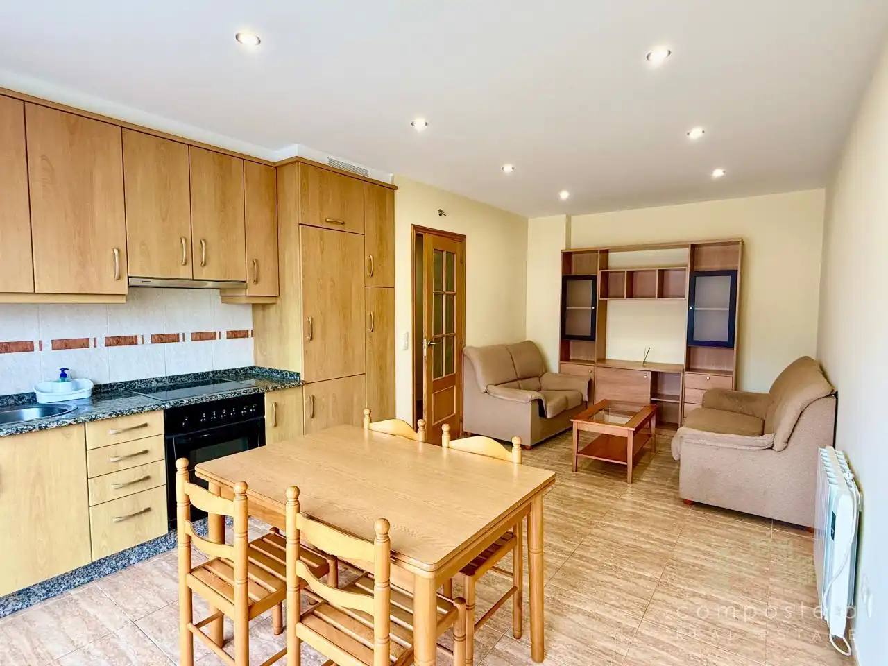 Sala de estar de Piso de alquiler en Negreira con Calefacción y Parquet