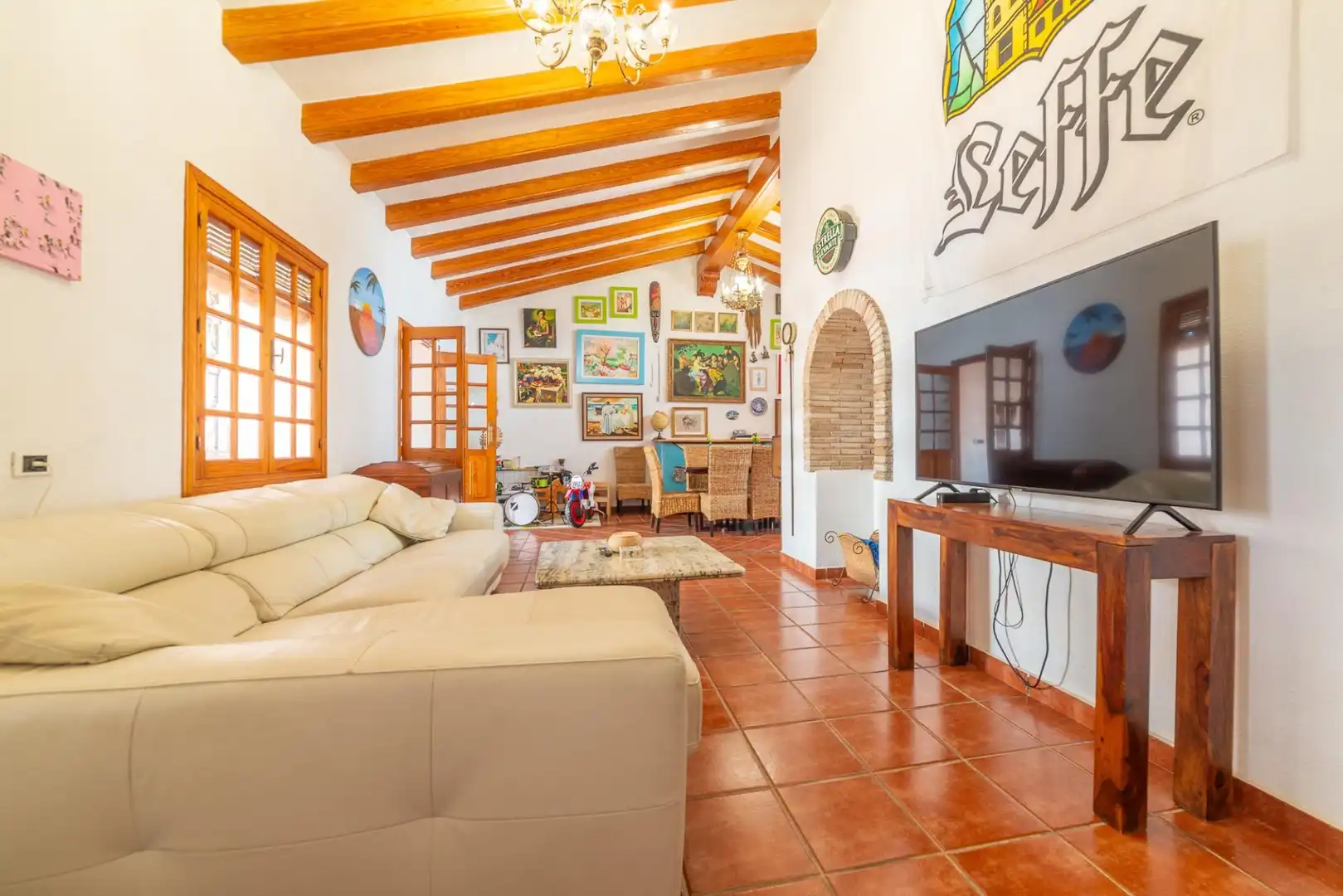 Sala d'estar de Casa o xalet en venda en San Javier amb Aire condicionat, Calefacció i Jardí privat