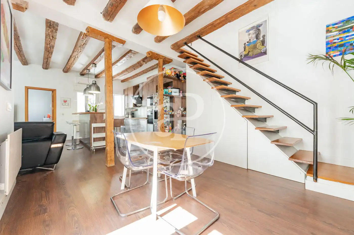 Cocina de Ático en venta en Madrid con Aire acondicionado y Terraza