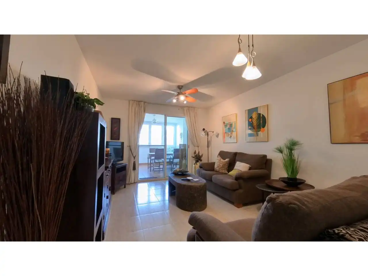Sala d'estar de Apartament en venda en El Ejido amb Terrassa, Moblat i Piscina comunitària