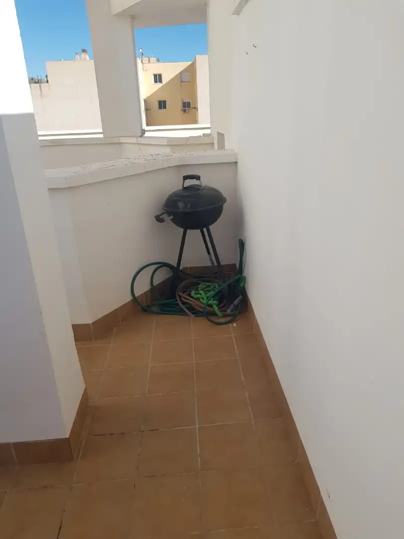 Balcony of Flat for rent in Roquetas de Mar  with Heating, Terrace and Furnished