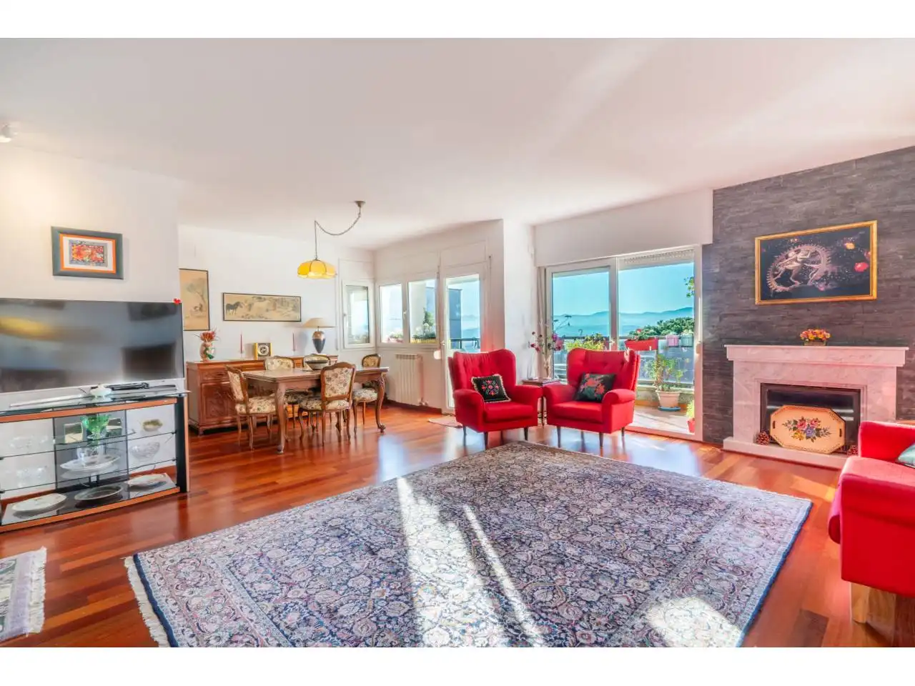 Living room of Attic for sale in Girona  with Heating, Parquet flooring and Terrace