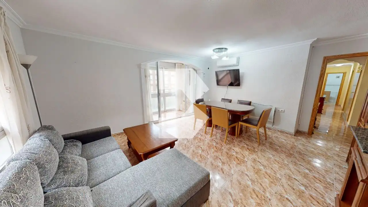 Living room of Flat for sale in El Campello  with Air Conditioner, Terrace and Furnished