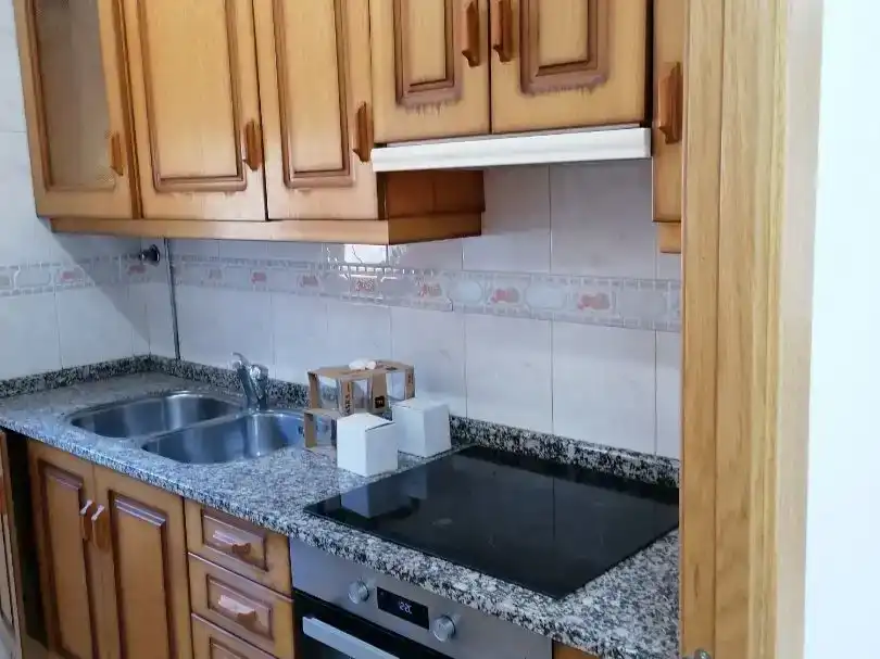 Kitchen of Flat for rent in Vilaller  with Parquet flooring, Storage room and Furnished