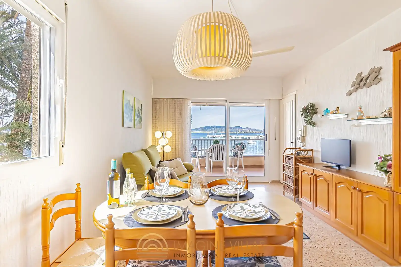Comedor de Apartamento en venta en La Manga del Mar Menor con Amueblado y Piscina comunitaria