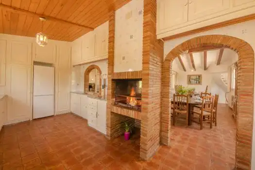 Cuina de Finca rústica en venda en Riudarenes amb Aire condicionat, Calefacció i Jardí privat