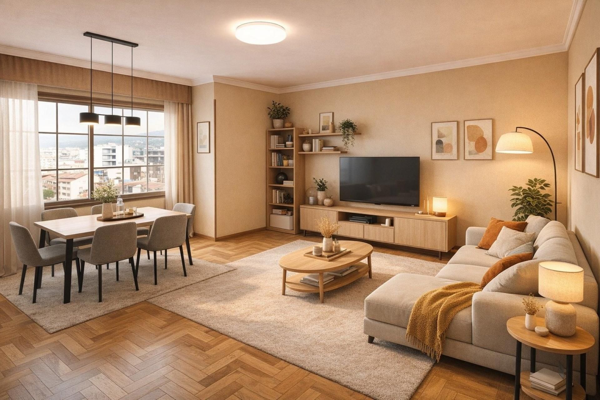 Living room of Flat for sale in Cangas   with Heating and Balcony