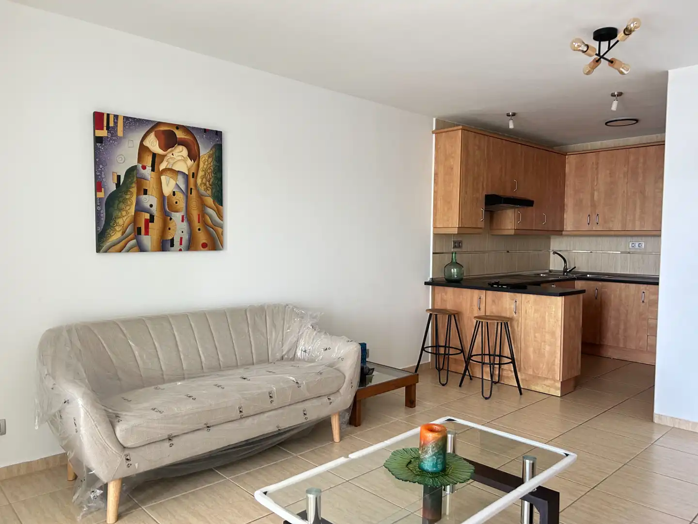 Sala de estar de Piso de alquiler en El Sauzal con Terraza y Amueblado