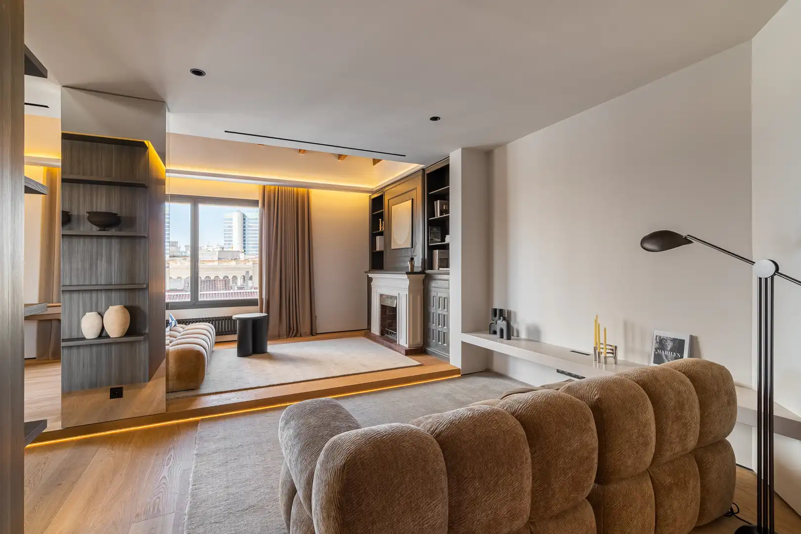 Sala de estar de Ático en venta en Barcelona con Aire acondicionado, Calefacción y Parquet