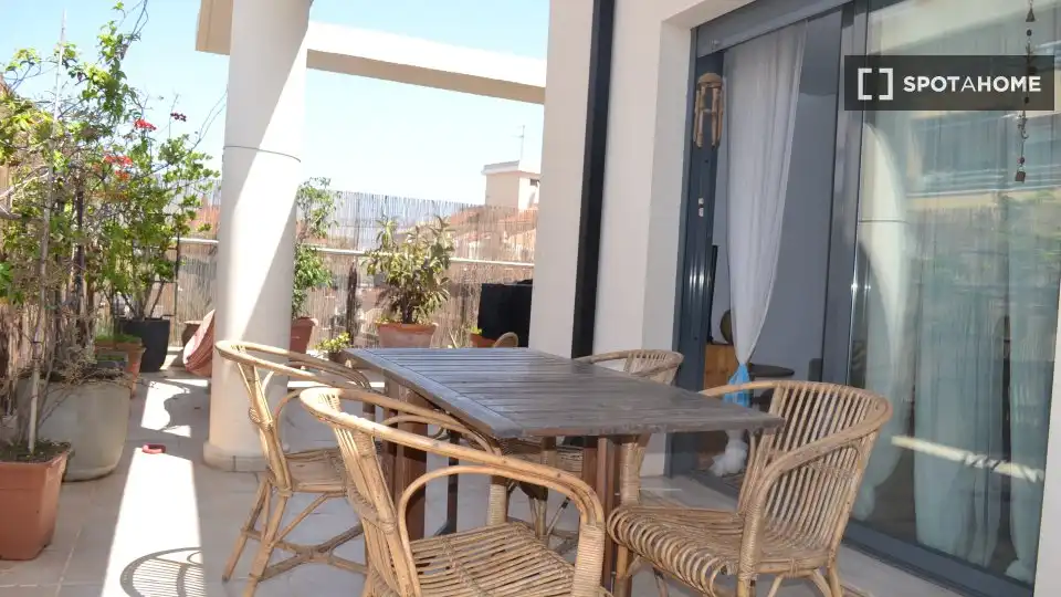 Terraza de Piso de alquiler en Alzira con Aire acondicionado, Calefacción y Amueblado