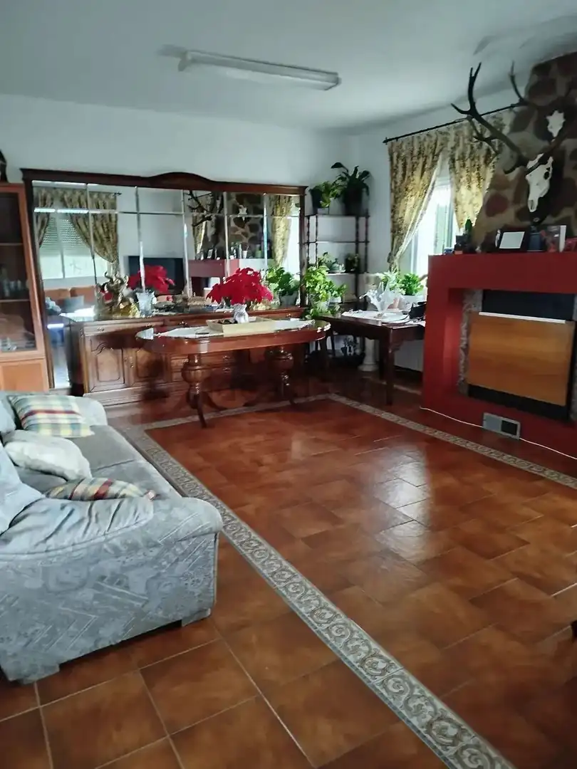 Sala d'estar de Casa o xalet en venda en Villar del Pozo amb Aire condicionat, Jardí privat i Piscina