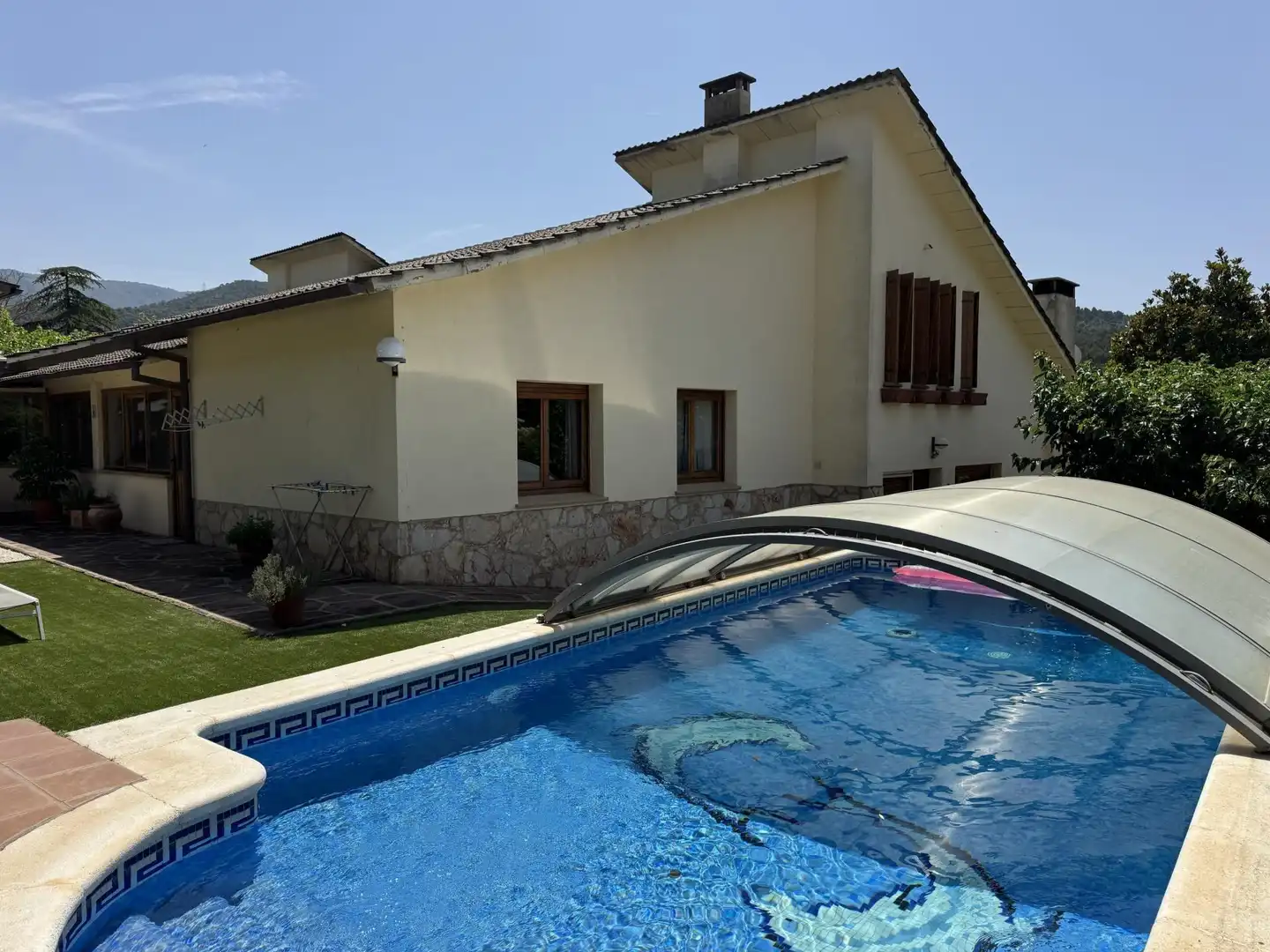 Swimming pool of Houses for sale in Aiguafreda  with Heating, Terrace and Swimming Pool