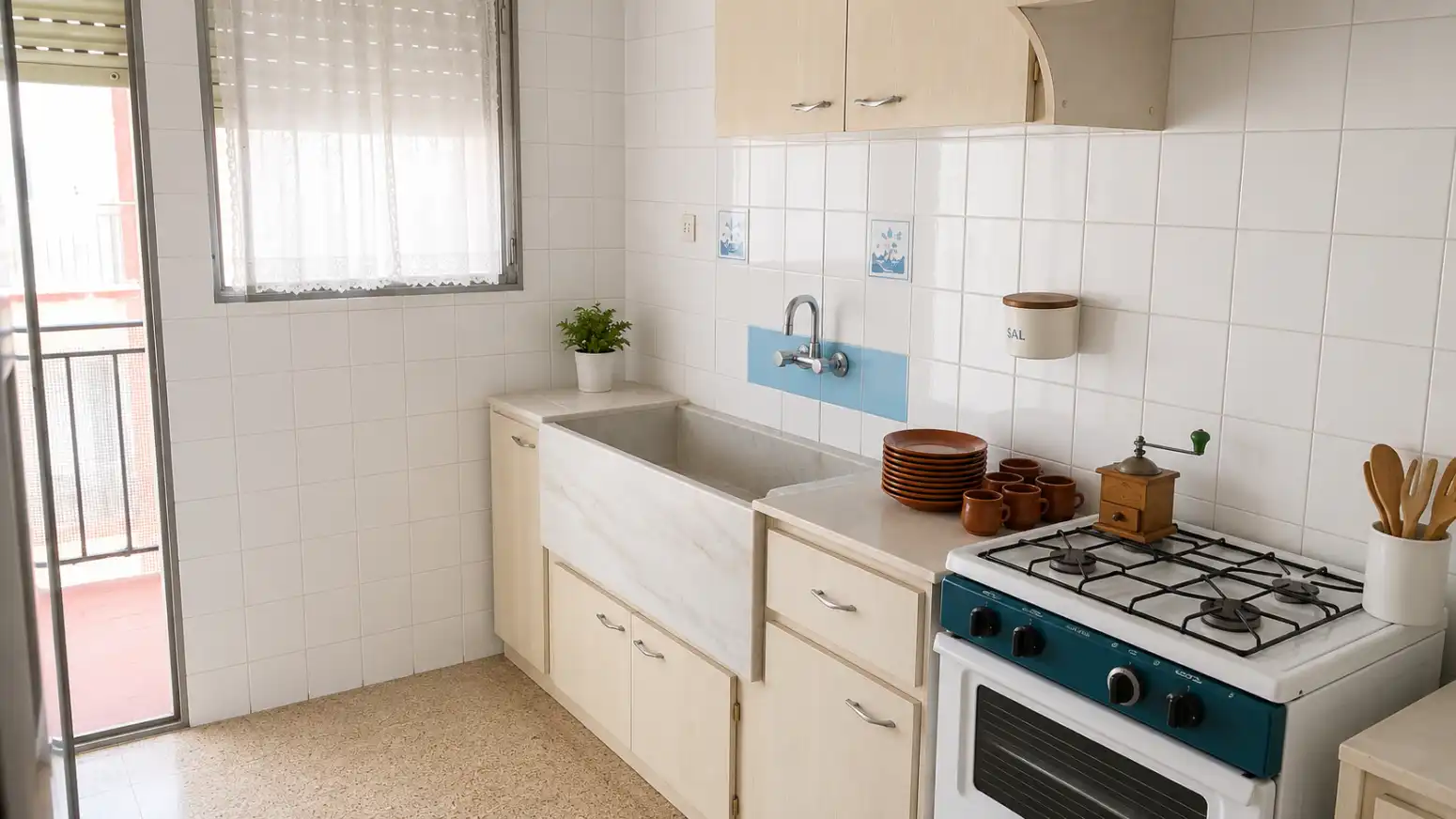 Kitchen of Flat for sale in Valencia  with Balcony