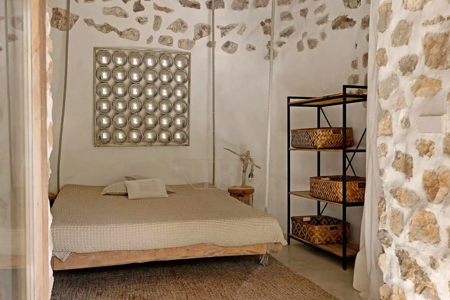 Schlafzimmer von Haus oder Chalet zur Miete in Sant Josep de sa Talaia mit Klimaanlage, Privatgarten und Schwimmbad