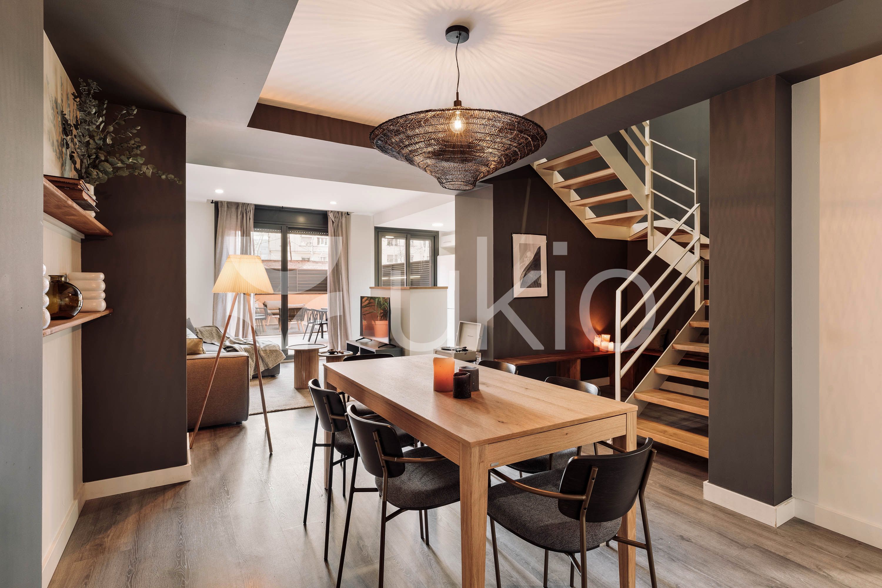 Living room of Apartment to rent in  Barcelona Capital  with Air Conditioner, Heating and Terrace