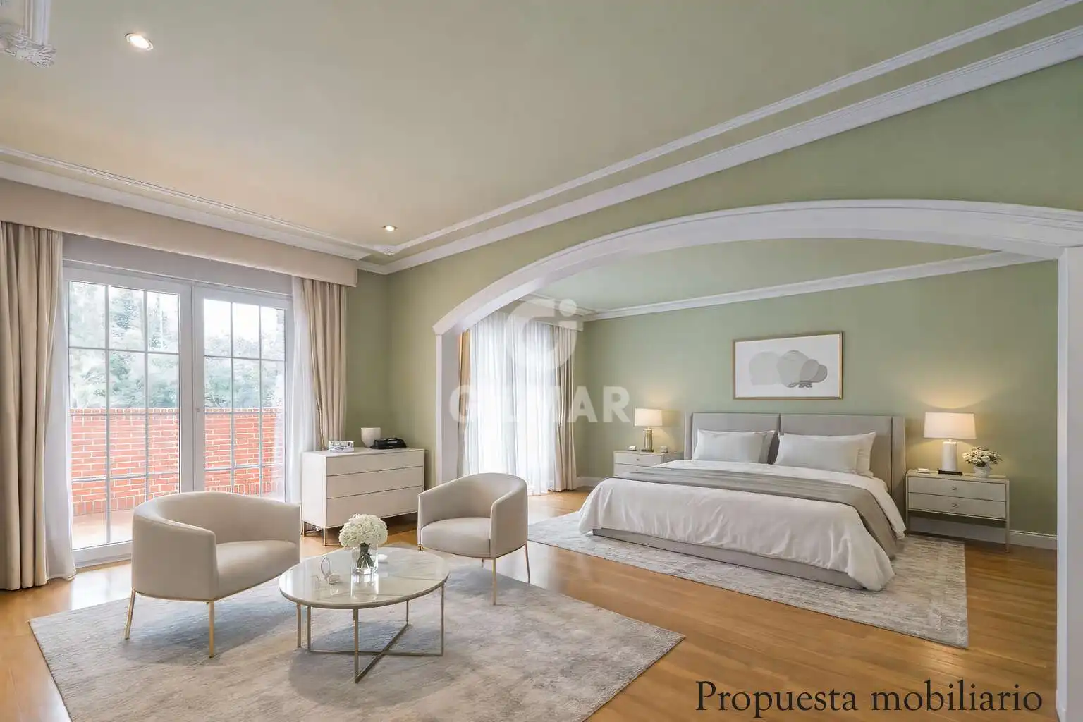 Bedroom of Houses for sale in Pozuelo de Alarcón  with Heating, Private garden and Swimming Pool