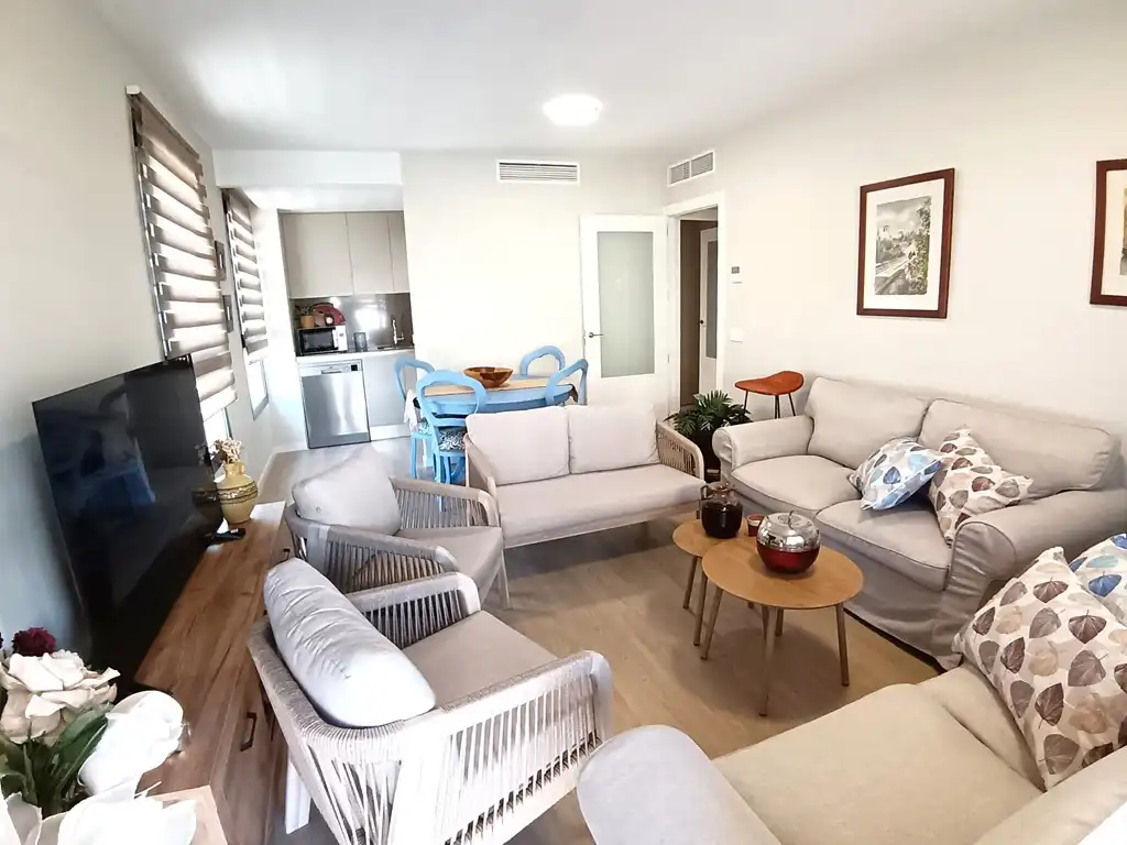 Living room of Apartments for sale in Dénia  with Air Conditioner, Terrace and Furnished